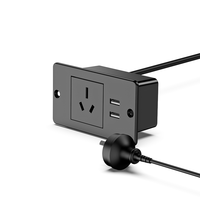 Multiprise encastrée de petite taille pour bureau, prise de courant encastrée pour conférence avec ports USB-A et USB-C, mobilier de bureau