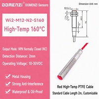 Capteur de proximité inductif résistant à la chaleur Domenzi M12, sortie NPN NO, 2 mm, 10 à 30 V CC, IP67, jusqu'à 160 °C, pour l'automatisation