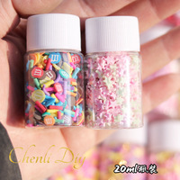 Gemengde fruitdieren cartoon bloemenplakjes polymeerklei sprinkles DIY kerstversiering slijm toebehoren vulling