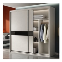 Porte coulissante blanche meubles de chambre armoire armoire pour vêtements/chambre armoire placard organisateur armoire