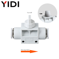HVFF métrique pneumatique 4mm 6mm 8mm 10mm raccord de tuyau d'air Push Fit dans les raccords de tuyau connecteur rapide commande manuelle vanne d'arrêt