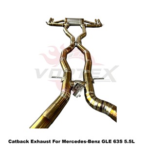 Vortex Golden-Titanium Thermal Muffler Setup For Mercedes-Benz GLE 63S 5.5L 2023-2026 Performance - Product Image 5