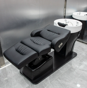 Sillón de peluquería eléctrico de alta gama con función de masaje, giratorio, semireclinable, diseñado para salones. - Product Image 3