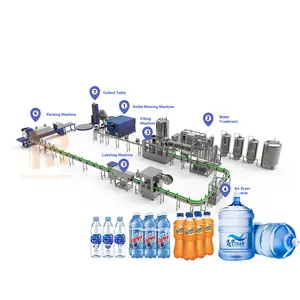 Complete Small Scale PET Plastic Bottle Pure Mineral Drinking Water Filling Bottling Production Plant