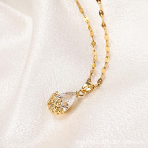 2024 El último colgante Muchas opciones Cadena de eslabones chapada en oro de 18 quilates Cacahuete para mujer <span class=keywords><strong>Novia</strong></span> - Product Image 5