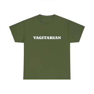 T-shirt Vagitarian unisex per adulti, a maniche corte, girocollo, con stampa serigrafica, maglietta promozionale - Product Image 3