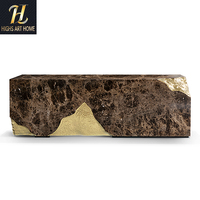 Bureau de direction de luxe en laiton, design avant-gardiste et irrégulier, style Villa Golden Lapiaz, personnalisation OEM et ODM haut de gamme
