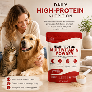 <span class=keywords><strong>Poudre</strong></span> multivitaminée premium <span class=keywords><strong>pour</strong></span> animaux de compagnie, riche <span class=keywords><strong>en</strong></span> protéines, <span class=keywords><strong>pour</strong></span> chiens et chats, complément énergétique musculaire, stimulant immunitaire d'origine naturelle, 500g - Product Image 2