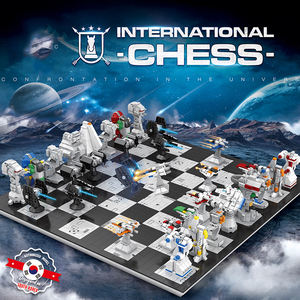 Modèle d'échecs international sur le thème des étoiles blocs de construction éducatifs Warsing ensembles de navires de film jouets en damier pour les enfants - Product Image 2