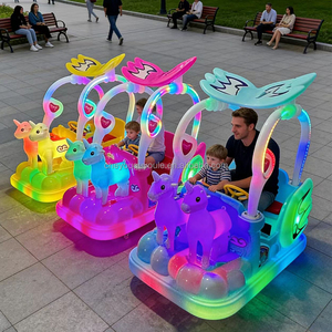 Voiture licorne pour adultes et enfants, voiture tamponneuse électrique adaptée aux parcs extérieurs et aux parcs d'attractions, alimentée par batterie - Product Image 6