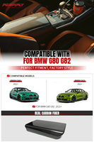 Couverture de console centrale en fibre de carbone sèche de qualité supérieure Perfiply pour BMW G80 M3/G82 M4 2021+ - Garniture de boîte d'accoudoir central