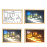 Nouveau populaire personnalisé décoration de la maison peinture légère design personnalisé peintures décoratives personnalisées avec des motifs différents