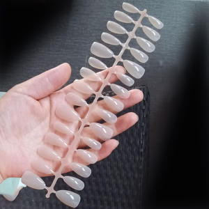 S/<span class=keywords><strong>M</strong></span>/<span class=keywords><strong>M</strong></span> 30 Stuks Franse Nagel Tips Full-Cover Medium Vorm Naakt Basiskleur Kunstnagels Tips Druk Op Nagels Leverancier - Product Image 5