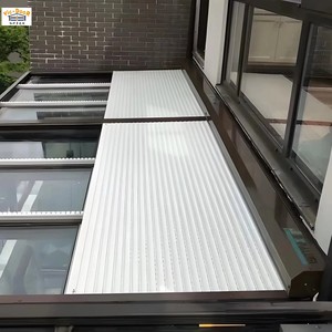 Điện tán có thể thu vào mái hiên phòng mặt trời phòng kính cách nhiệt Kem chống nắng hợp kim nhôm cán màn trập Con lăn mù - Product Image 6