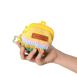 Bolso <span class=keywords><strong>de</strong></span> <span class=keywords><strong>ganchillo</strong></span> hecho a mano con diseño <span class=keywords><strong>de</strong></span> concha, monedero tejido con hilo y estuche <span class=keywords><strong>para</strong></span> auriculares, bolso <span class=keywords><strong>de</strong></span> punto DIY y tarjeteros KIVA K-1477 Party - Product Image 3