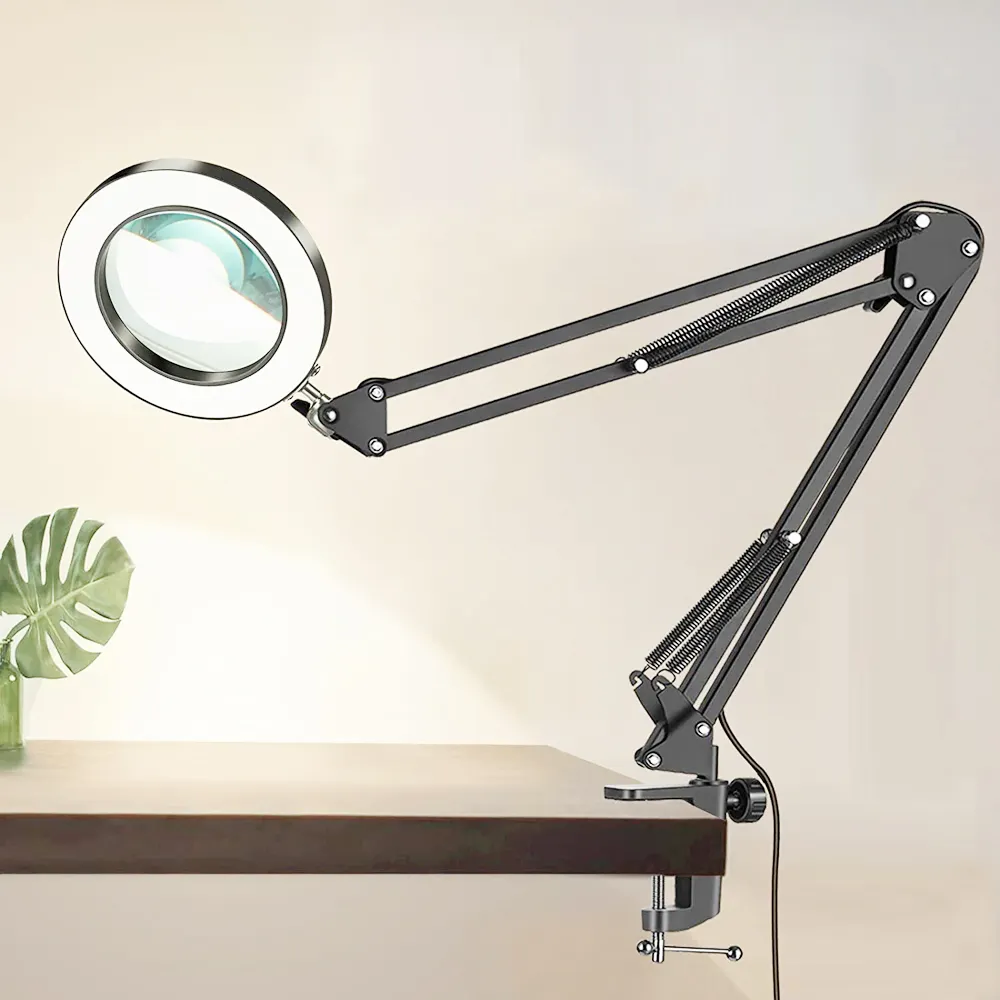 Eye Caring Dimmable LED Clamp Desk Lamp with Memory Function for Home Office