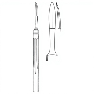 Couteau nasal Joseph, longueur 15 cm / 6 pouces, Fig. Instrument chirurgical ORL à 4 pointes courbées pour la rhinoplastie et la chirurgie nasale - Product Image 1