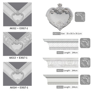Auuan PU victorien plafond Coving corniche moulage <span class=keywords><strong>Pop</strong></span> coins pour plafond Design d'intérieur - Product Image 2