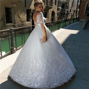 Vestidos <span class=keywords><strong>de</strong></span> <span class=keywords><strong>Novia</strong></span> Modernos <span class=keywords><strong>de</strong></span> Alta Calidad para Chicas, Nuevos Vestidos <span class=keywords><strong>de</strong></span> Maternidad con Encaje y Apliques, Tallas Grandes - Product Image 2