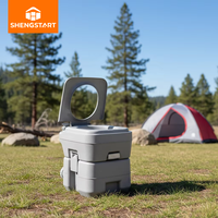 Mini toilette portable en acier durable et écologique au design traditionnel pour le camping, les camping-cars et l'extérieur