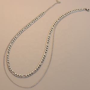 <span class=keywords><strong>Collier</strong></span> multi-rangs en acier inoxydable plaqué or 18 carats PVD personnalisé en gros MICCI, <span class=keywords><strong>collier</strong></span> à <span class=keywords><strong>double</strong></span> chaîne - Product Image 6