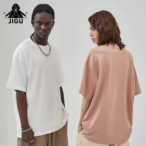 Camiseta Extra Grande de Algodón 100% con Logotipo Personalizado, 305 Gramos, para Hombre, Corte Cuadrado, Estilo Casual Estampado - Product Image 1