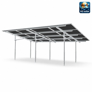 Système de montage solaire H2 sur sol sablonneux avec poteaux larges pour fondation de structure photovoltaïque - Product Image 1