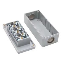 10A 380VAC TPB-2/3 tombol tekan daya Reset untuk gerbang penghalang sakelar kontrol Motor FWD-REV-OFF ON-OFF dengan kotak plastik
