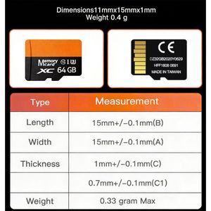 Reliable 64GB/128GB/256GB Mini SD TF <strong>Memory</strong> <strong>Card</strong> <strong>for</strong> Action <strong>Camera</strong> with 4K Support A1/V30/U3 Speed - Product Image 4