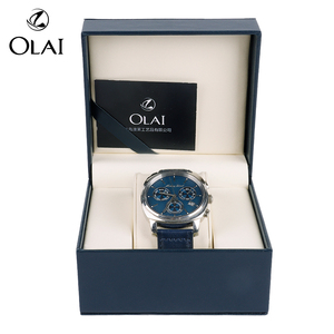Caixa de relógio de couro pu de plástico, alta qualidade, logotipo personalizado - Product Image 3