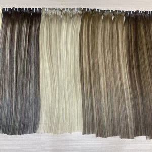 Extensions de <span class=keywords><strong>cheveux</strong></span> <span class=keywords><strong>Remy</strong></span> péruviens 28 pouces pour femmes, noir naturel/blond/brun/coloré, <span class=keywords><strong>cheveux</strong></span> humains, double trame machine - Product Image 2