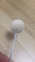 Pinceaux à boule en laine pour teinture du cuir avec manche en métal
