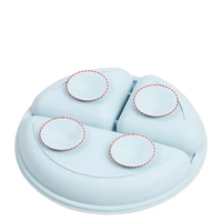 Vaisselle silicone sans d'aspiration de d'alimentation pour bébé avec cuillère, bavoir, bol, assiette, couvercle de tasse à bec