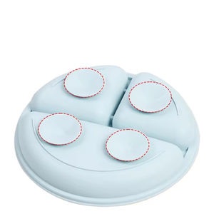 9 piezas OEM succión BPA libre silicona vajilla bebé comer alimentación juego <span class=keywords><strong>con</strong></span> cuchara babero tazón <span class=keywords><strong>plato</strong></span> Sippy taza tapa - Product Image 5