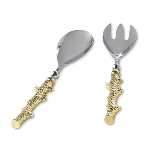 Juego de Cubiertos Vintage de Metal con Mango Dorado en Forma de Rama, Acabado Espejo, para Bodas, Cenas, Hogar, Restaurantes y Hoteles - Product Image 1