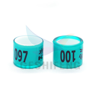 Faible MOQ GSF-PPPR 1207L Anneaux de pigeon en plastique intégral avec revêtement plastique Taille 10 mm Anneaux de pigeon personnalisés pour pinson canari