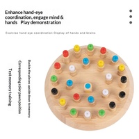 Jeu de société en bois en promotion, échecs de mémoire colorés pour l'éveil, jouet STEM interactif parent-enfant pour l'entraînement à la concentration