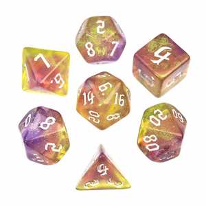 Juego de Dados Poliédricos Iridiscentes con Gradiente para Juegos de Rol de Mesa, Venta al Por Mayor - Product Image 4