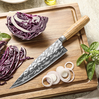 Couteau de chef XINZUO en acier Damas personnalisé, cœur en 12Cr18MoV, manche en bois d'olivier, couteau de cuisine pour la préparation quotidienne des aliments, découpe de viande et de légumes