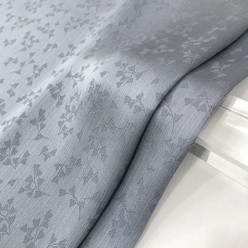 Colete tecido de chiffon 100% poliéster, tecido jacquard adequado para camisa e roupa de dormir