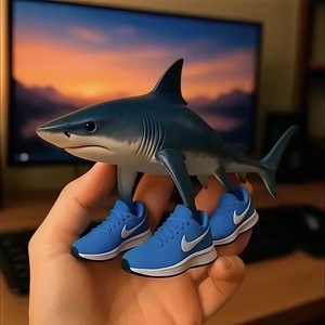 OEM Tralalero Decoración de Escritorio, Figuras de Tiburón con Diseño de Meme Personalizado, Impresión 3D, Modelo de Impresión 3D Personalizado de Fábrica, Llavero de Anime, Juguete - Product Image 3