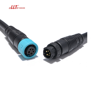 Llt 2 + 3 Pin Cáp M12 IP67 không thấm nước cáp kết nối 3 4 5 6 7 8 pin nhựa cách điện cáp kết nối - Product Image 4
