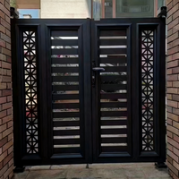 Portail d'entrée de villa de luxe personnalisé, résistant aux intempéries, en aluminium thermolaqué, série Courtyard Gate, écologique, garantie 5 ans