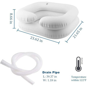 Terapia de rehabilitación Ancianos Discapacitados Ducha de cabecera Lavabo de lavado de cabello para accesorios de cama de hospital - Product Image 2