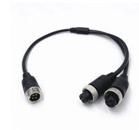 M 12 4-Pin Kabeladapter für CCTV-Kamera-Anschluss 4 Typen Aviation-Stecker zu Aviation-Stecker Männlich/Weiblich Verlängerung Y-Splitter