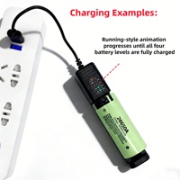 Cargador USB Portátil de una Sola Ranura para Baterías de Litio 18650/21700, para Micrófono, Reloj Inteligente y Cámara, con Arranque a Cero Voltaje
