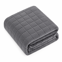 Couverture lestée quatre saisons en coton et fibre de bambou, matelassée avec billes de verre, pour lits simples, doubles et king size, pour la maison et les voyages