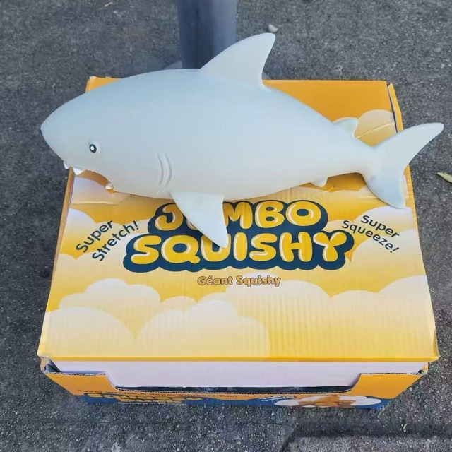 Newest Giant Shark Squishy Toy Jumbo Yellow Duck Fidget Toys Funny Stress Relief Squeeze Toy for Kids Adults Gift