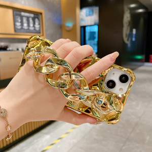 <span class=keywords><strong>Coque</strong></span> à strass pour <span class=keywords><strong>iPhone</strong></span> 13, 12 Pro Max, Bracelet métallique, or ou argent, galvanisée, tendance, bling - Product Image 2