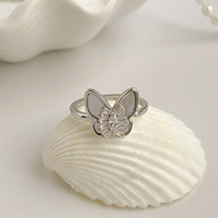 Bague Papillon Plaqué Or 18K Anti-ternissement, Étanche, Coquillage, Zircon, Placage PVD – Vente en Gros pour Petites Entreprises et Cadeaux